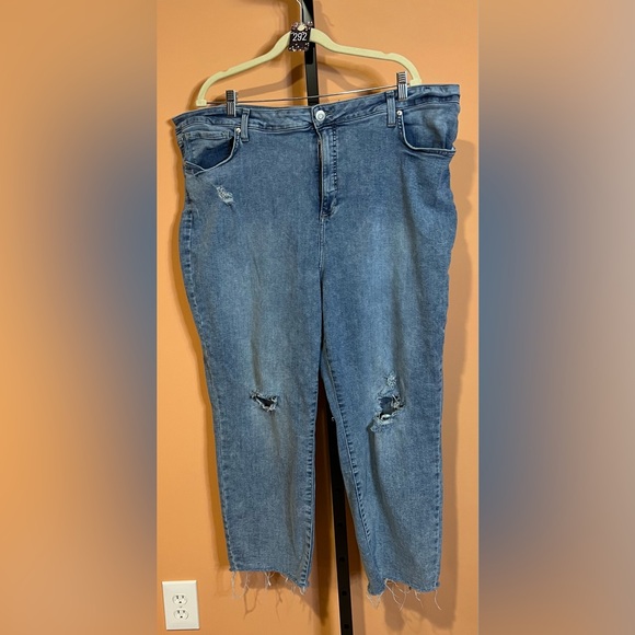 LC Lauren Conrad Women's Light Blue Boyfriend Jeans - Picture 1 of 2
